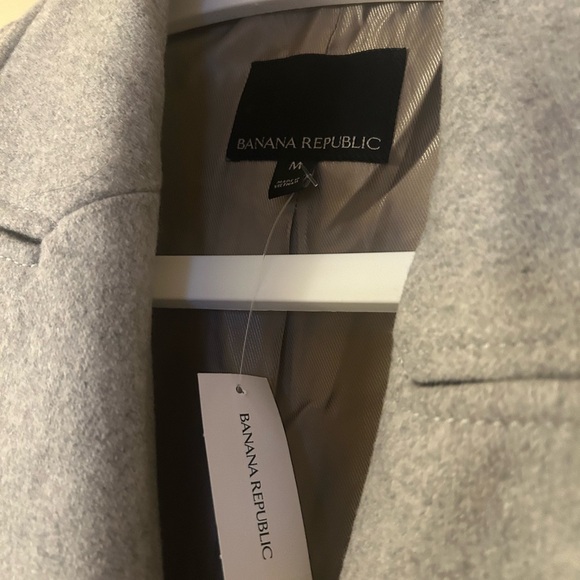 NWT Banana Republic Women's Light Gray Blazer - Picture 4 of 6